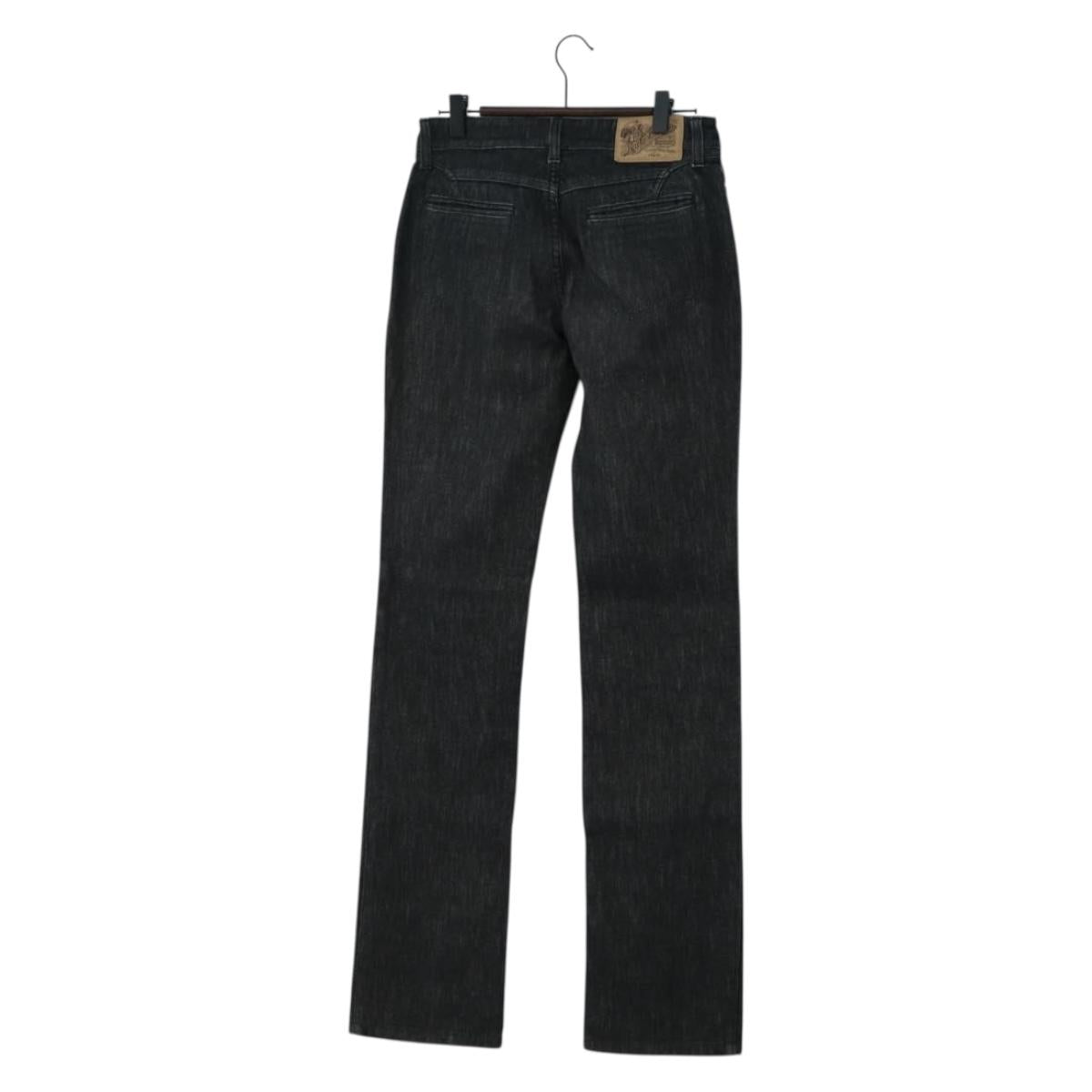 LOUIS VUITTON Pants Denim Black Multicolor LV Auth 165311V