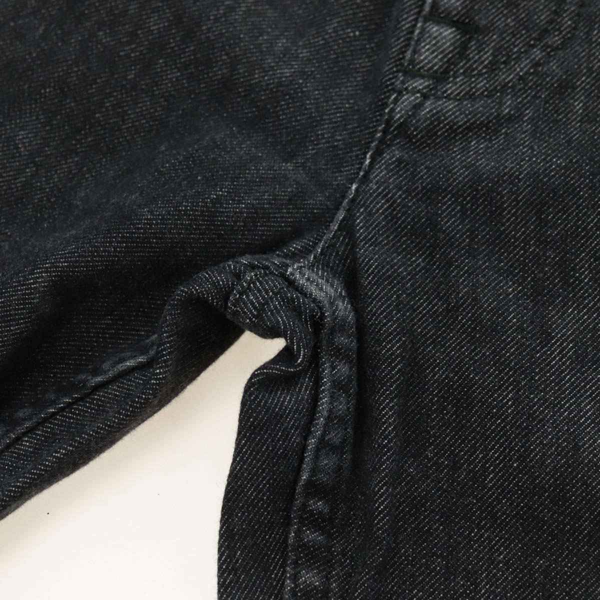 LOUIS VUITTON Pants Denim Black Multicolor LV Auth 165311V