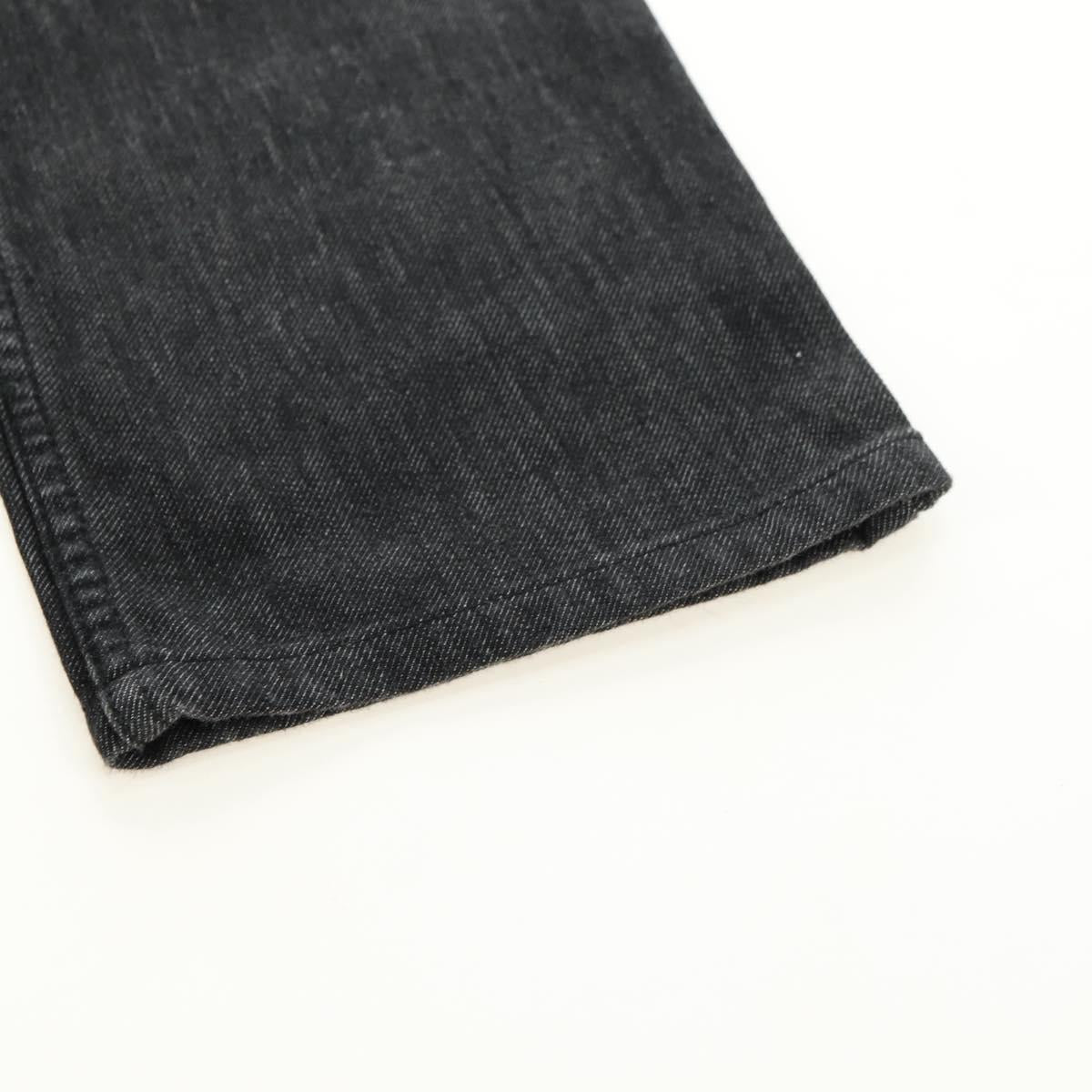 LOUIS VUITTON Pants Denim Black Multicolor LV Auth 165311V