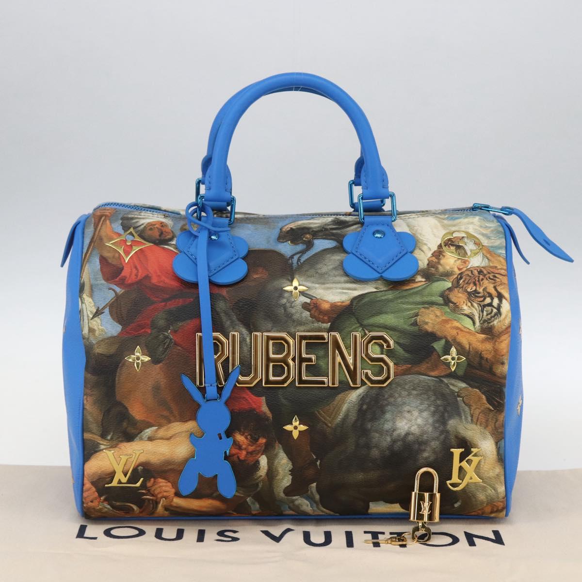 LOUIS VUITTON Masters Collection RUBENS Speedy 30 Bag Blue M43305 Auth 165359SM