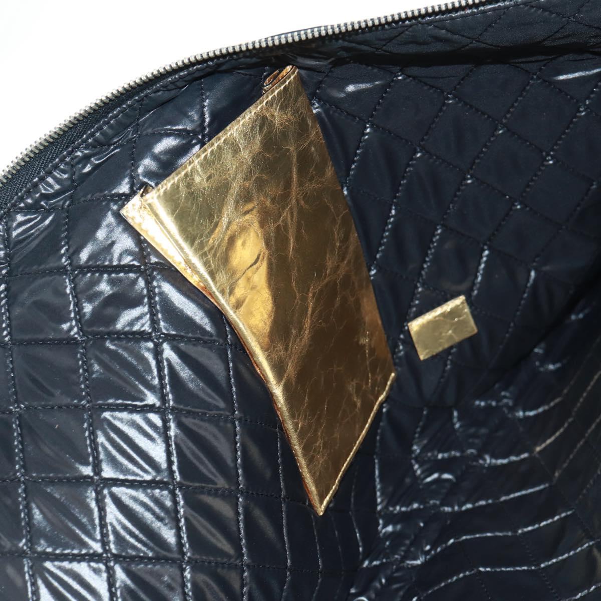 CHANEL Clutch Bag Leather Gold CC Auth 165360M
