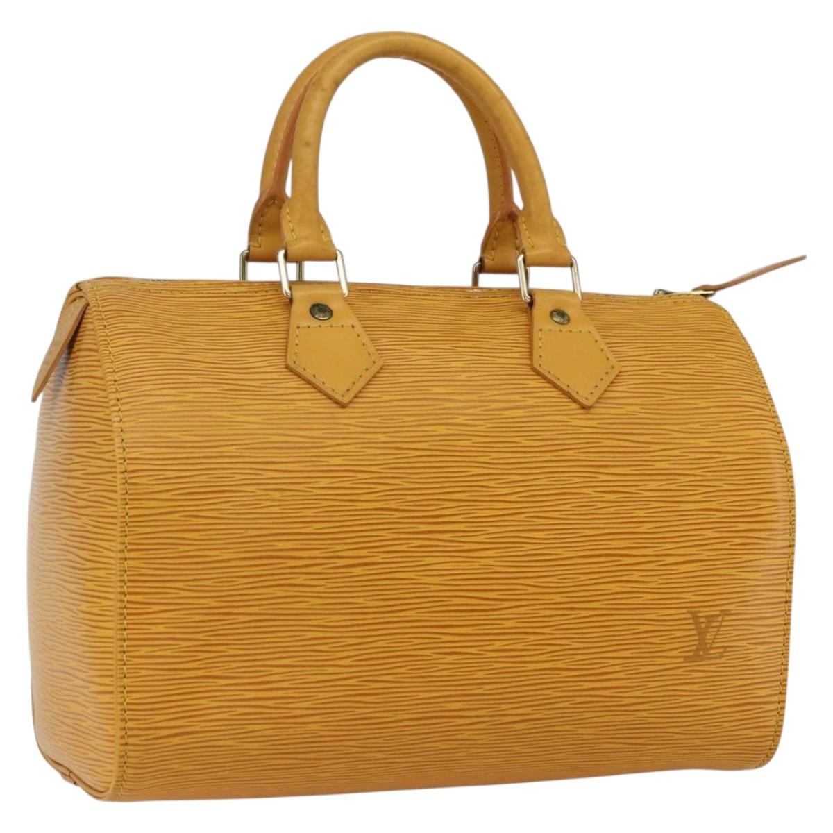 LOUIS VUITTON Epi Speedy 25 Hand Bag Tassili Yellow M43019 LV Auth 165363V