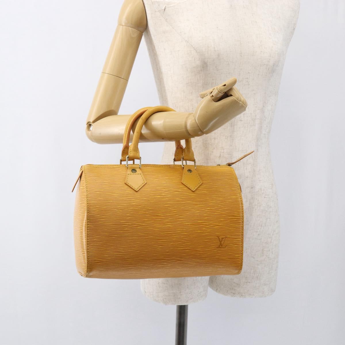 LOUIS VUITTON Epi Speedy 25 Hand Bag Tassili Yellow M43019 LV Auth 165363V