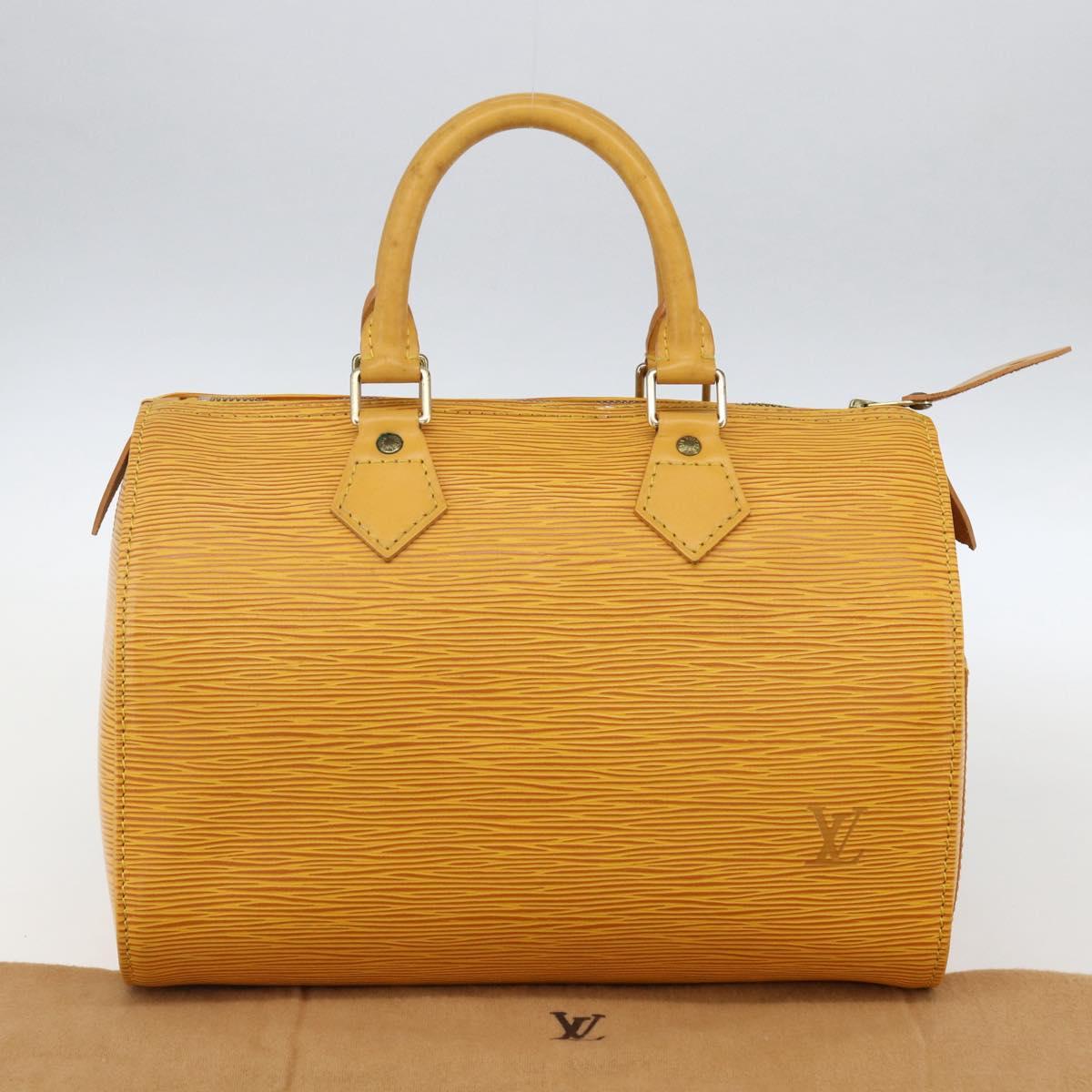 LOUIS VUITTON Epi Speedy 25 Hand Bag Tassili Yellow M43019 LV Auth 165363V