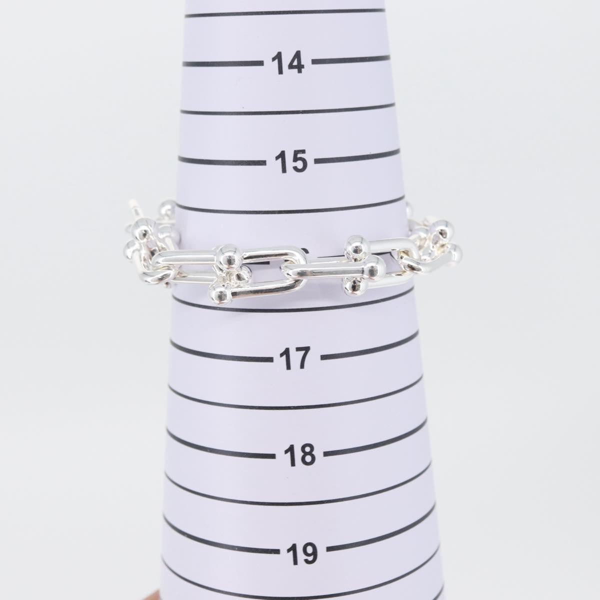 TIFFANY&Co. Hardware Large Link Bracelet Ag925 Silver Auth 165380SM