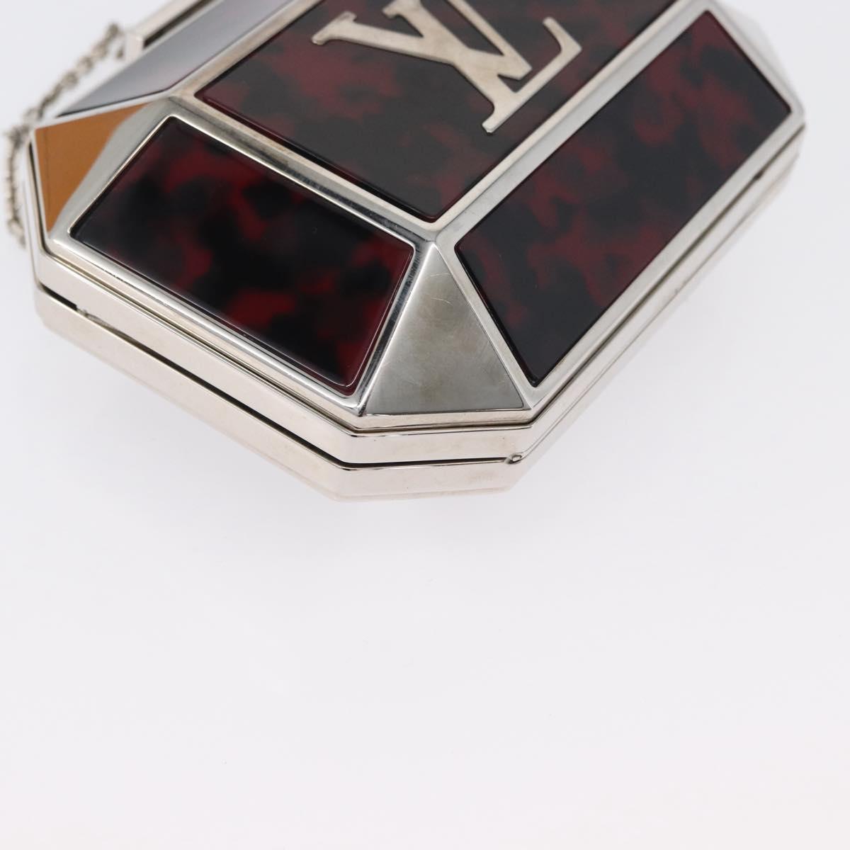 LOUIS VUITTON Chain Shoulder Bag metal Red LV Auth 165383SAM