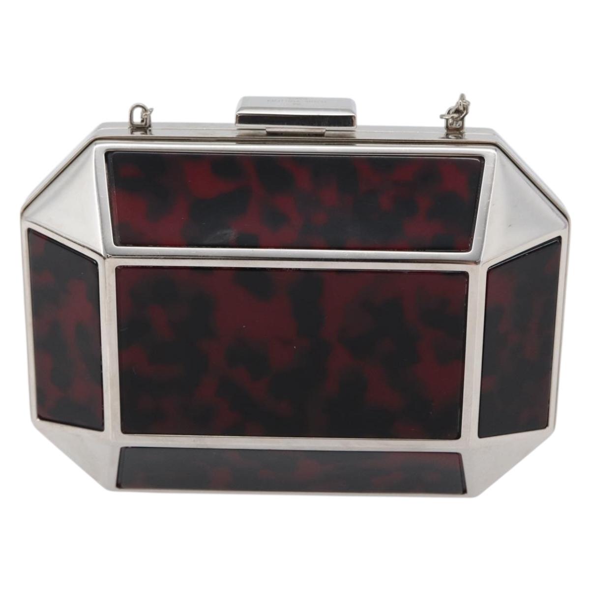 LOUIS VUITTON Chain Shoulder Bag metal Red LV Auth 165383SAM
