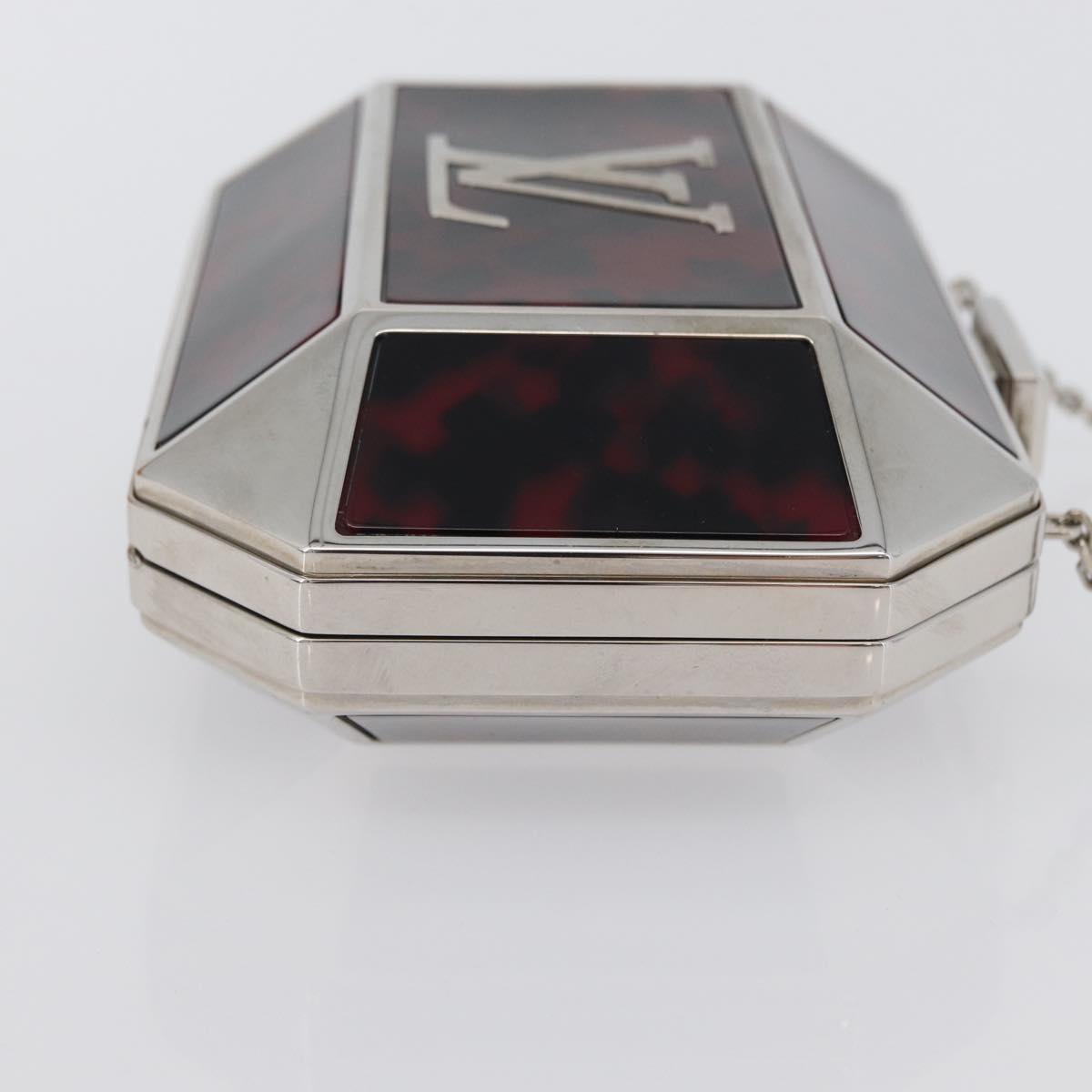 LOUIS VUITTON Chain Shoulder Bag metal Red LV Auth 165383SAM