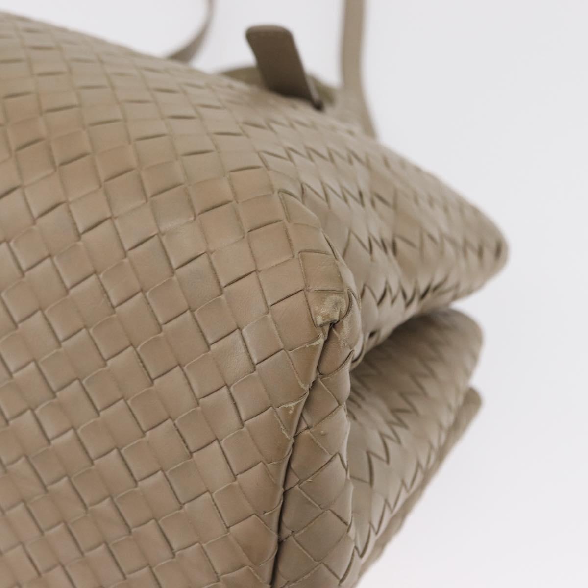 BOTTEGA VENETA INTRECCIATO Hand Bag Leather 2way Gray Auth 165395