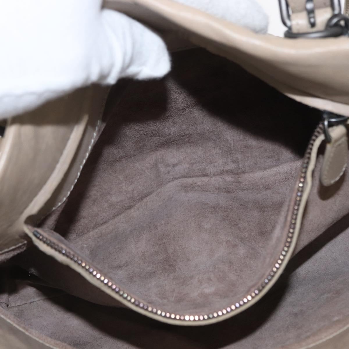 BOTTEGA VENETA INTRECCIATO Hand Bag Leather 2way Gray Auth 165395