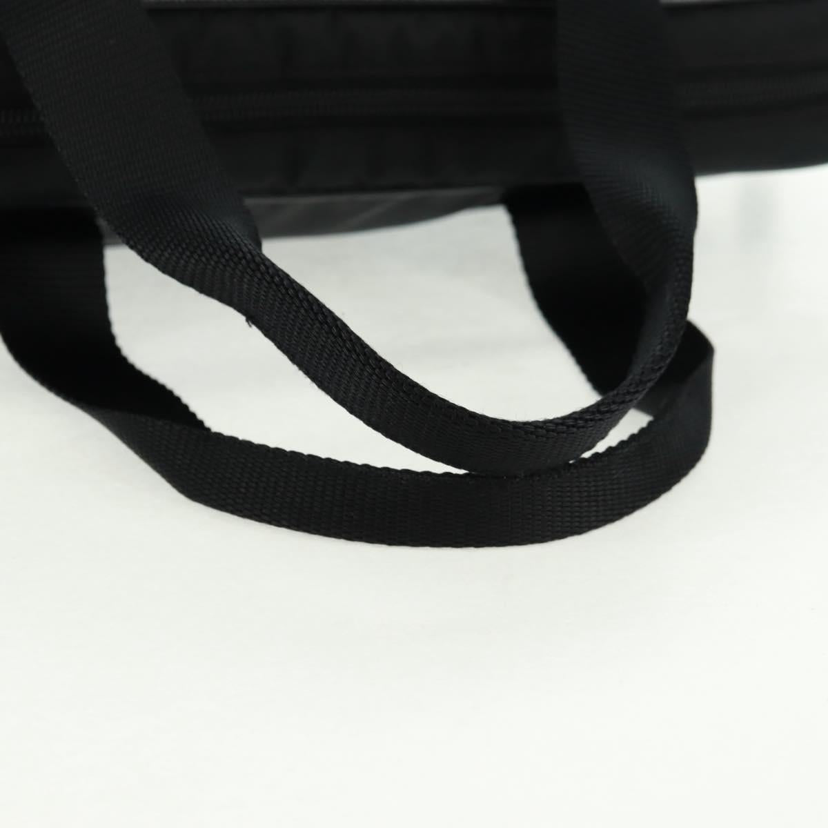 PRADA PC Case Hand Bag Nylon Black Silver Auth 165403V
