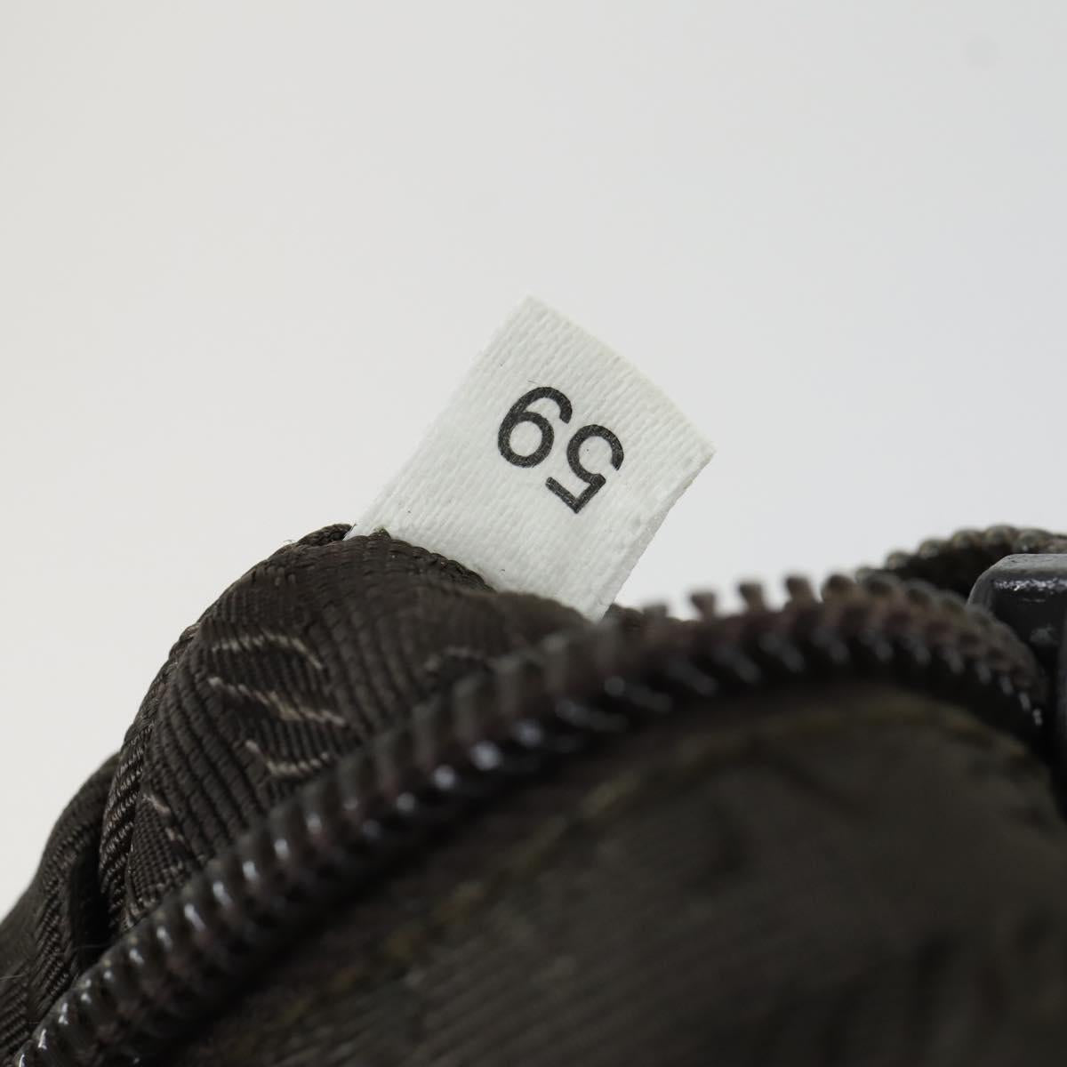 PRADA Backpack Nylon Khaki Silver Auth 165432