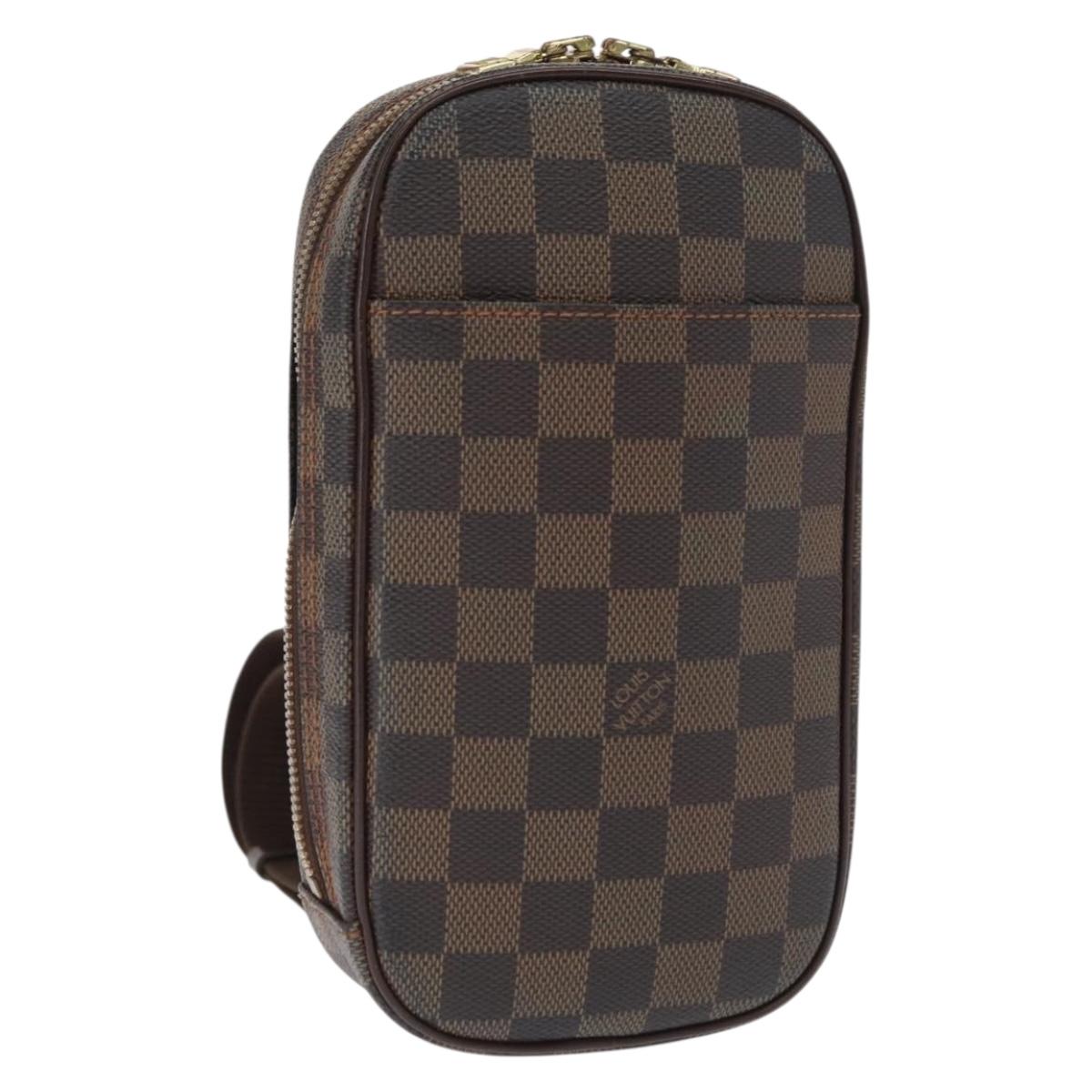 LOUIS VUITTON Damier Ebene Pochette Gange Shoulder Bag SPO N48048 LV Auth 165447