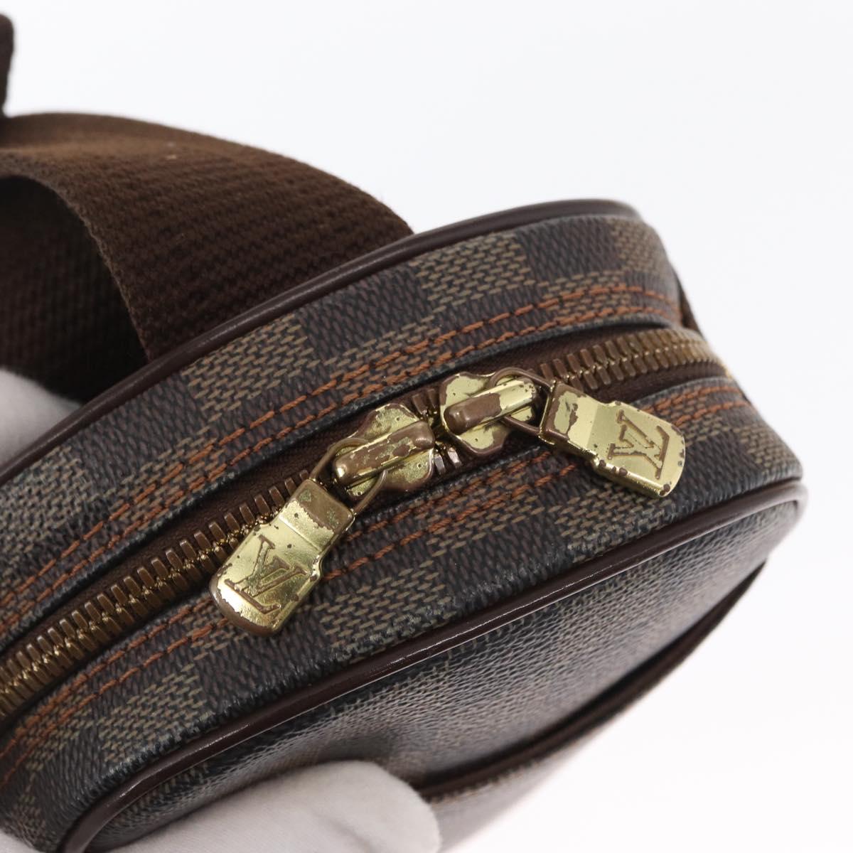 LOUIS VUITTON Damier Ebene Pochette Gange Shoulder Bag SPO N48048 LV Auth 165447