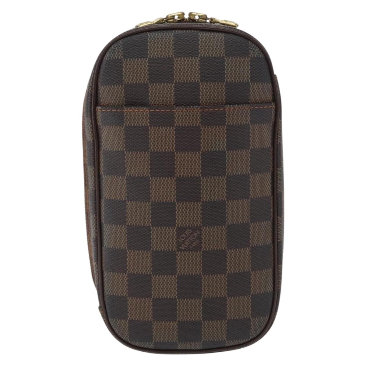 LOUIS VUITTON Damier Ebene Pochette Gange Shoulder Bag SPO N48048 LV Auth 165447