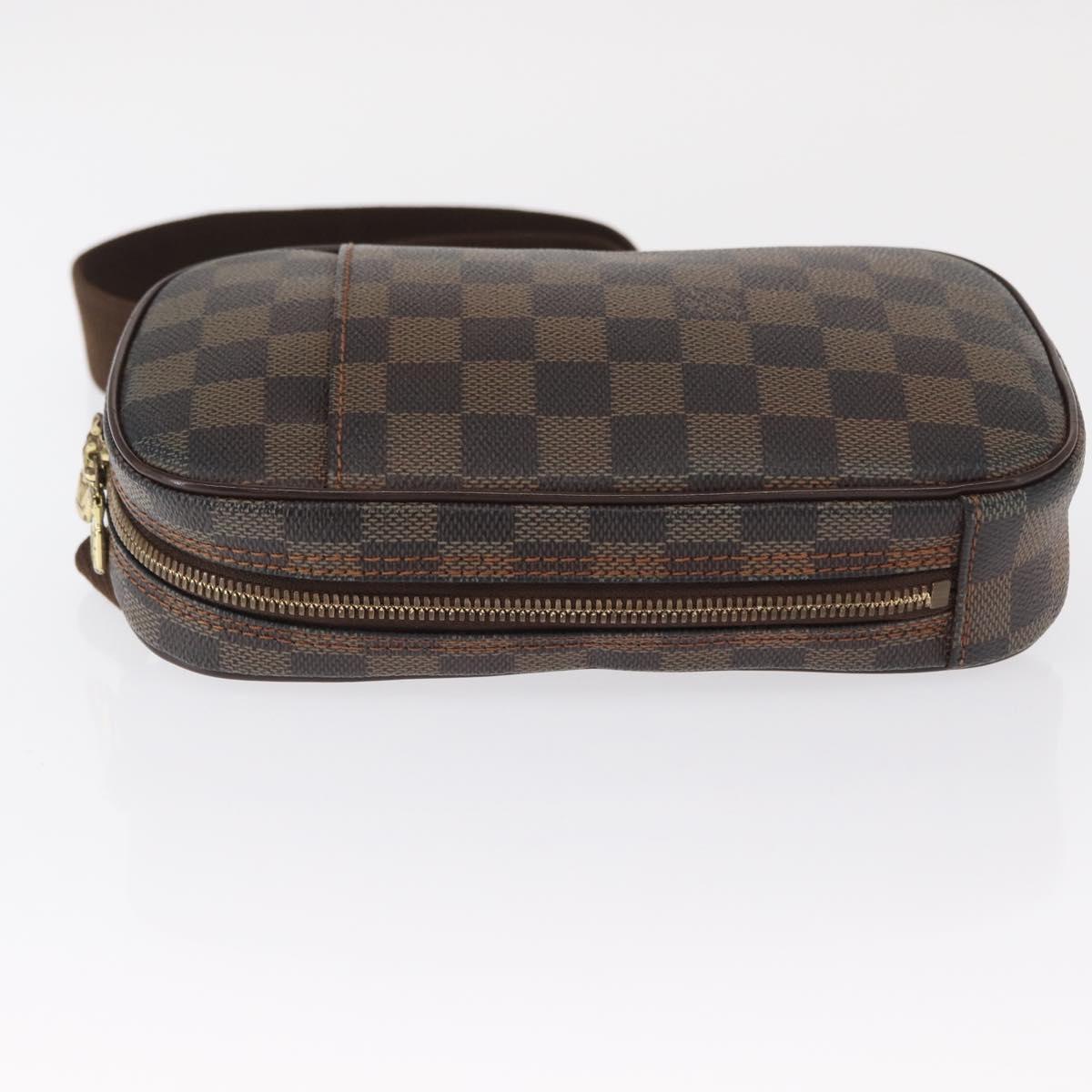 LOUIS VUITTON Damier Ebene Pochette Gange Shoulder Bag SPO N48048 LV Auth 165447