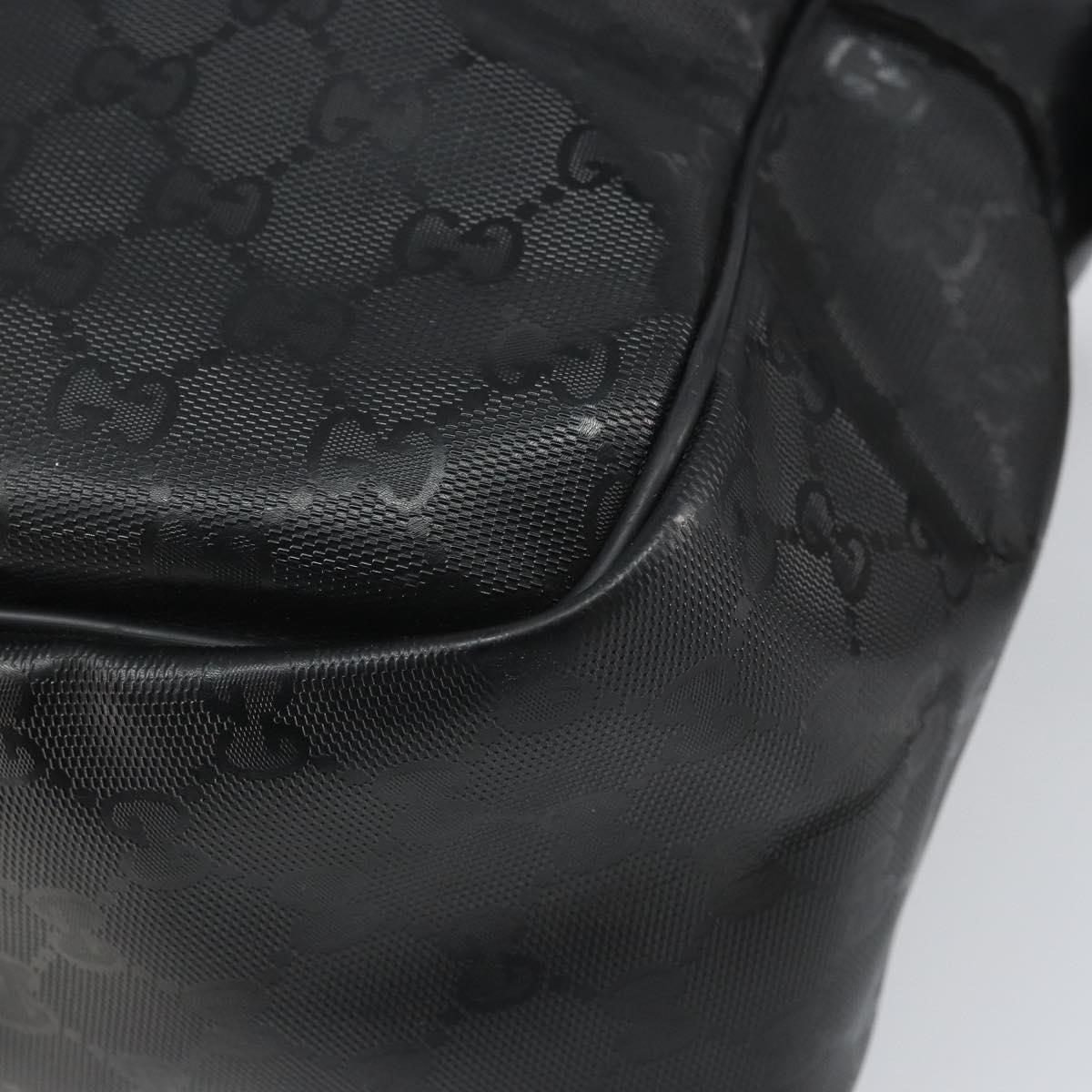 GUCCI GG Implementation Shoulder Bag Black Silver 211107 Auth 165449