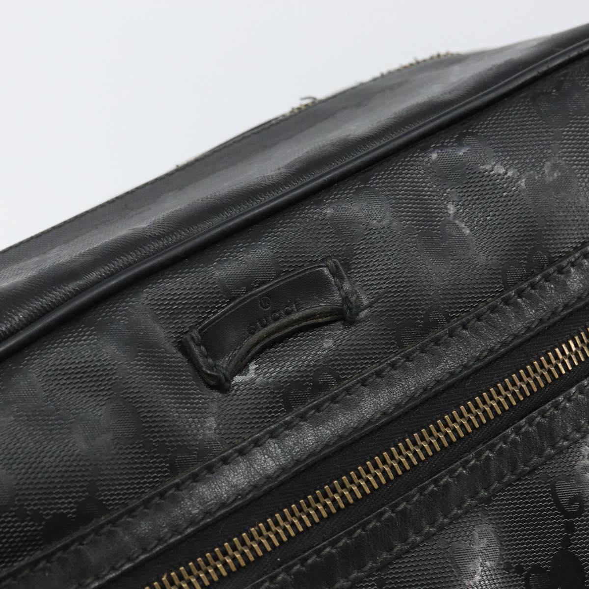 GUCCI GG Implementation Shoulder Bag Black Silver 211107 Auth 165449