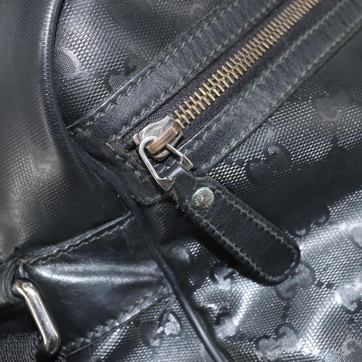GUCCI GG Implementation Shoulder Bag Black Silver 211107 Auth 165449