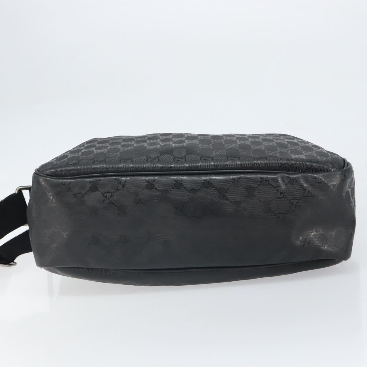 GUCCI GG Implementation Shoulder Bag Black Silver 211107 Auth 165449