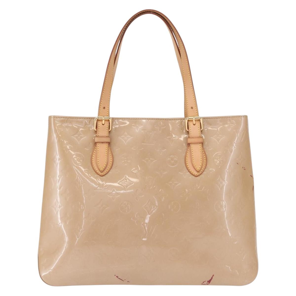 LOUIS VUITTON Monogram Vernis Brentwood Shoulder Bag Noisette M91511 Auth 165479