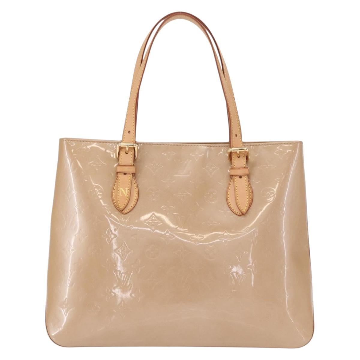 LOUIS VUITTON Monogram Vernis Brentwood Shoulder Bag Noisette M91511 Auth 165479