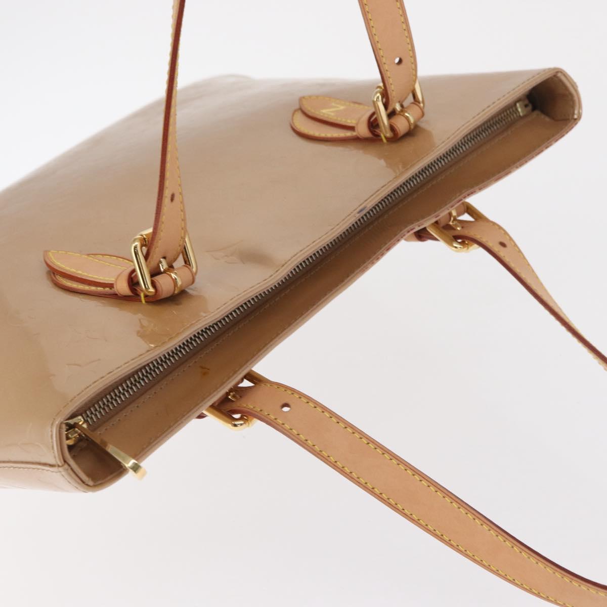 LOUIS VUITTON Monogram Vernis Brentwood Shoulder Bag Noisette M91511 Auth 165479