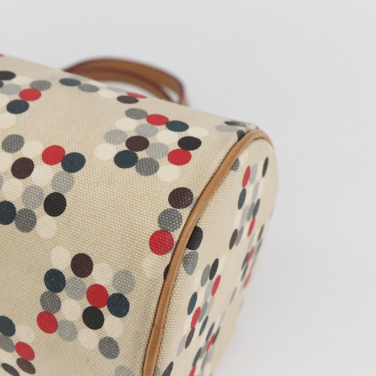 BURBERRY Blue Label Hand Bag Canvas Multicolor Silver Auth 165482