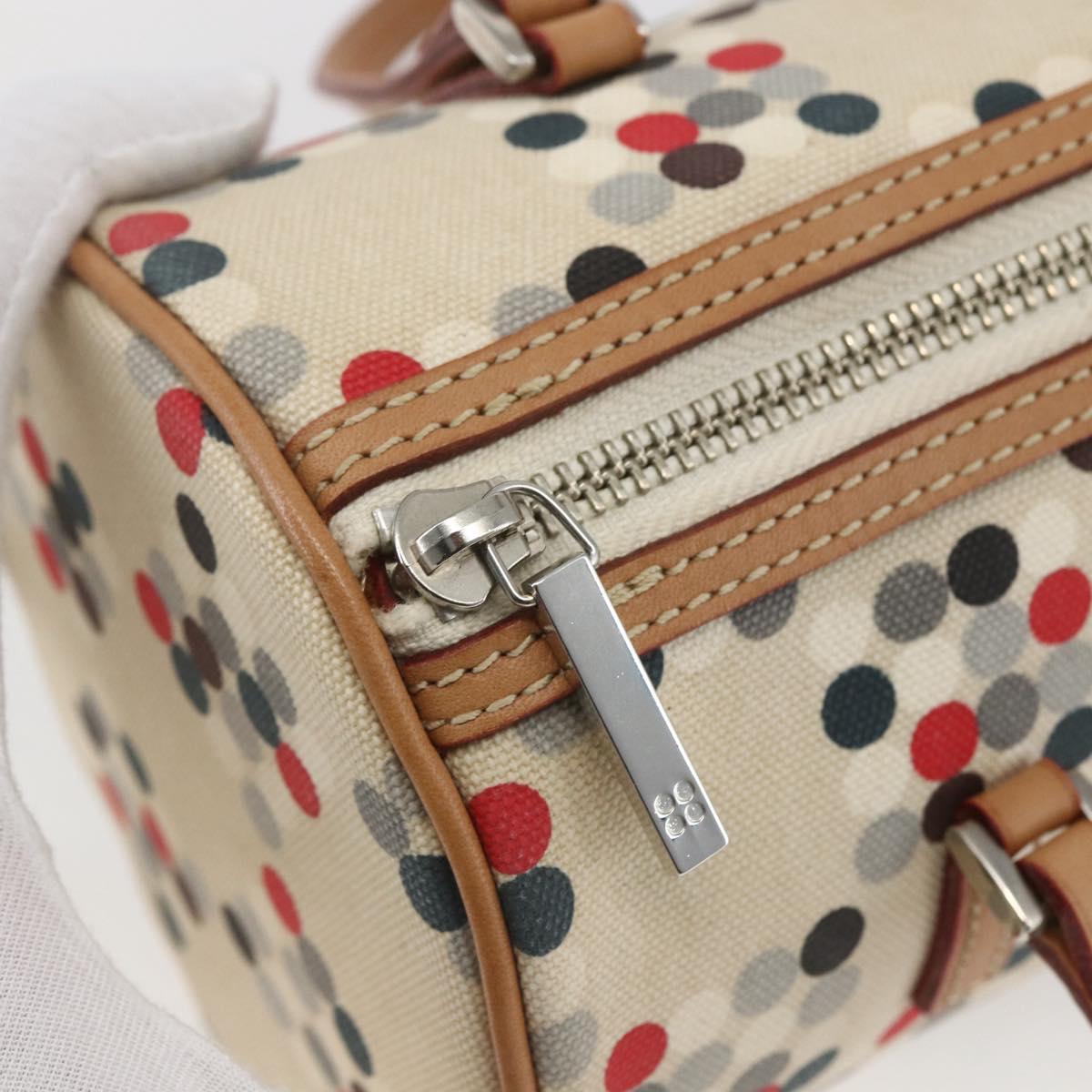 BURBERRY Blue Label Hand Bag Canvas Multicolor Silver Auth 165482