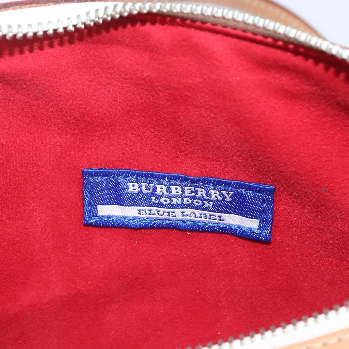BURBERRY Blue Label Hand Bag Canvas Multicolor Silver Auth 165482