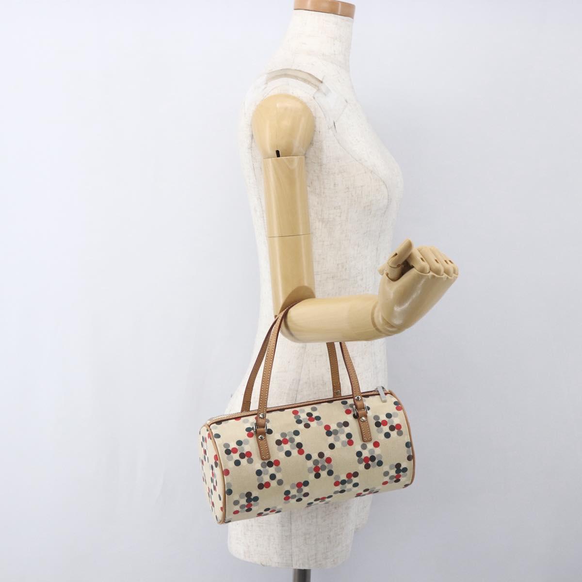 BURBERRY Blue Label Hand Bag Canvas Multicolor Silver Auth 165482
