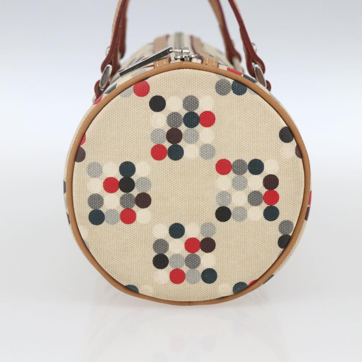 BURBERRY Blue Label Hand Bag Canvas Multicolor Silver Auth 165482