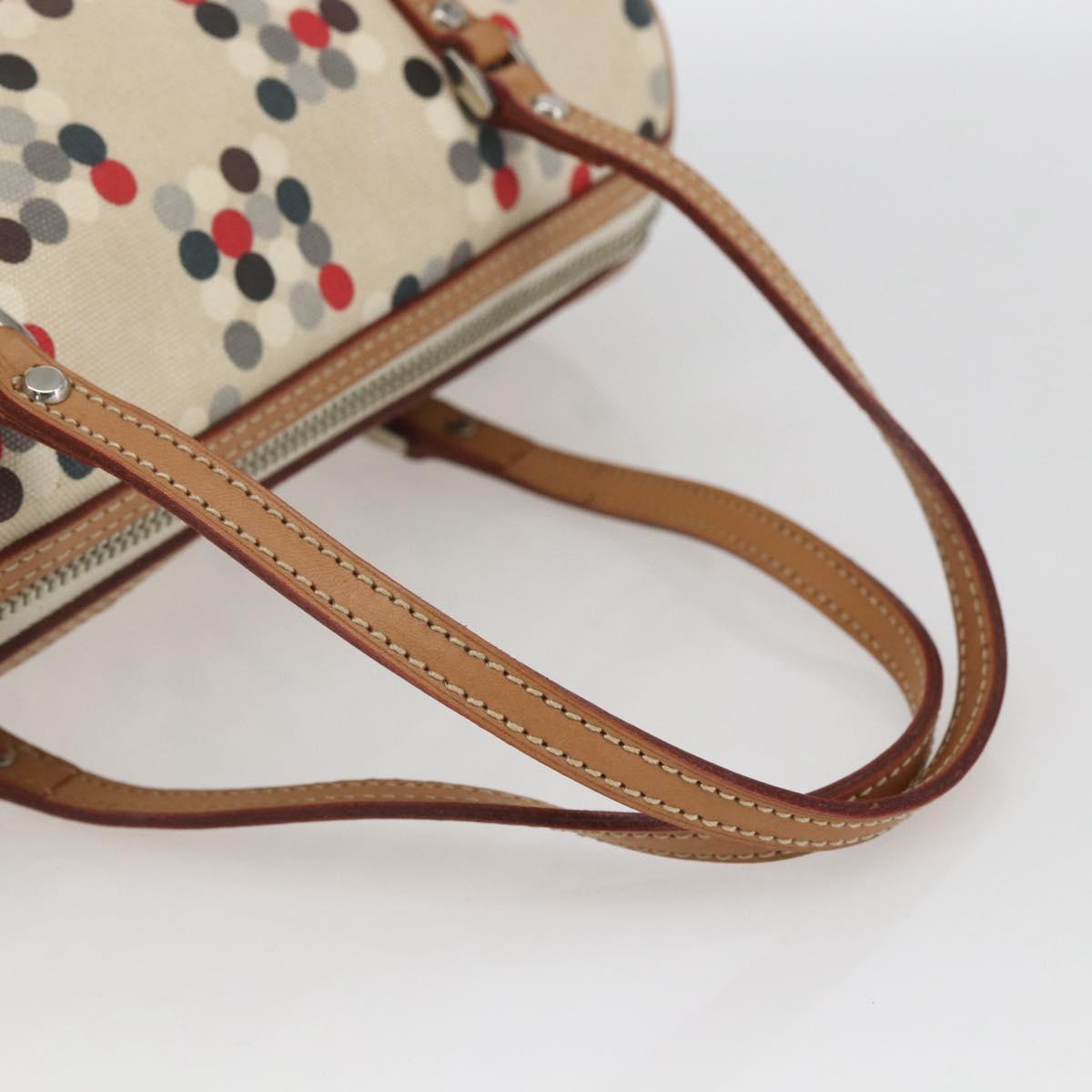 BURBERRY Blue Label Hand Bag Canvas Multicolor Silver Auth 165482