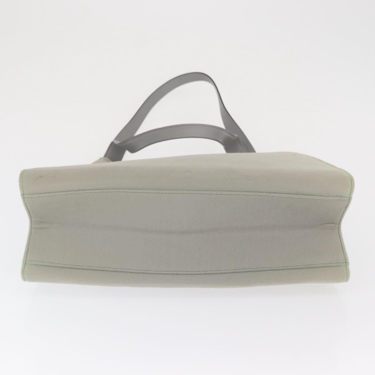 Salvatore Ferragamo Gancini Shoulder Bag Suede Gray Silver Auth 165484