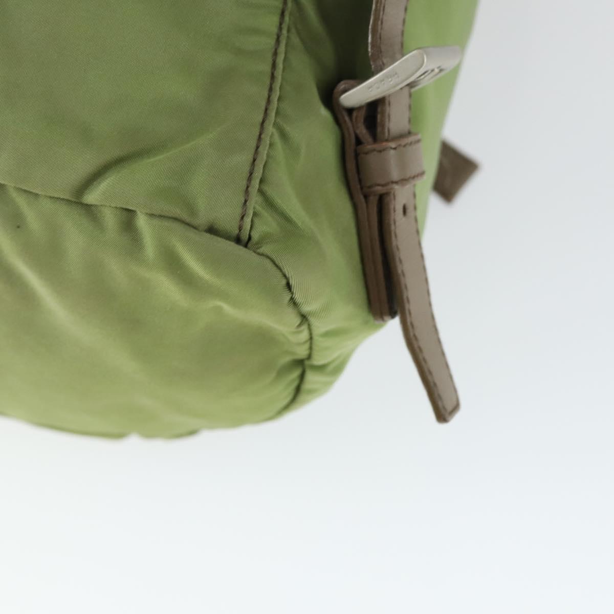PRADA Backpack Nylon Green Silver Auth 165488
