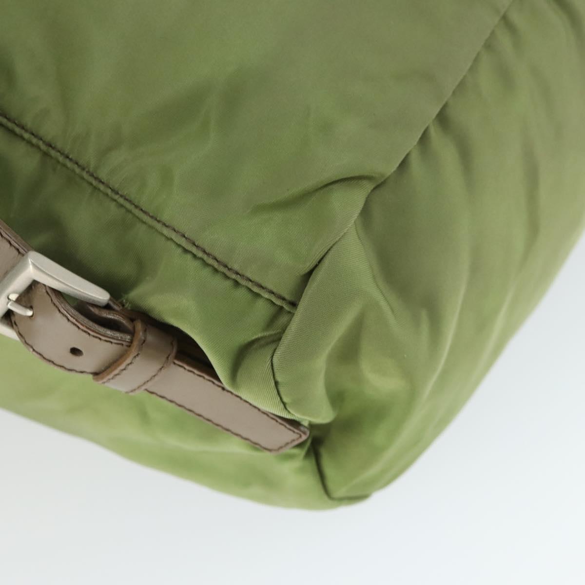 PRADA Backpack Nylon Green Silver Auth 165488