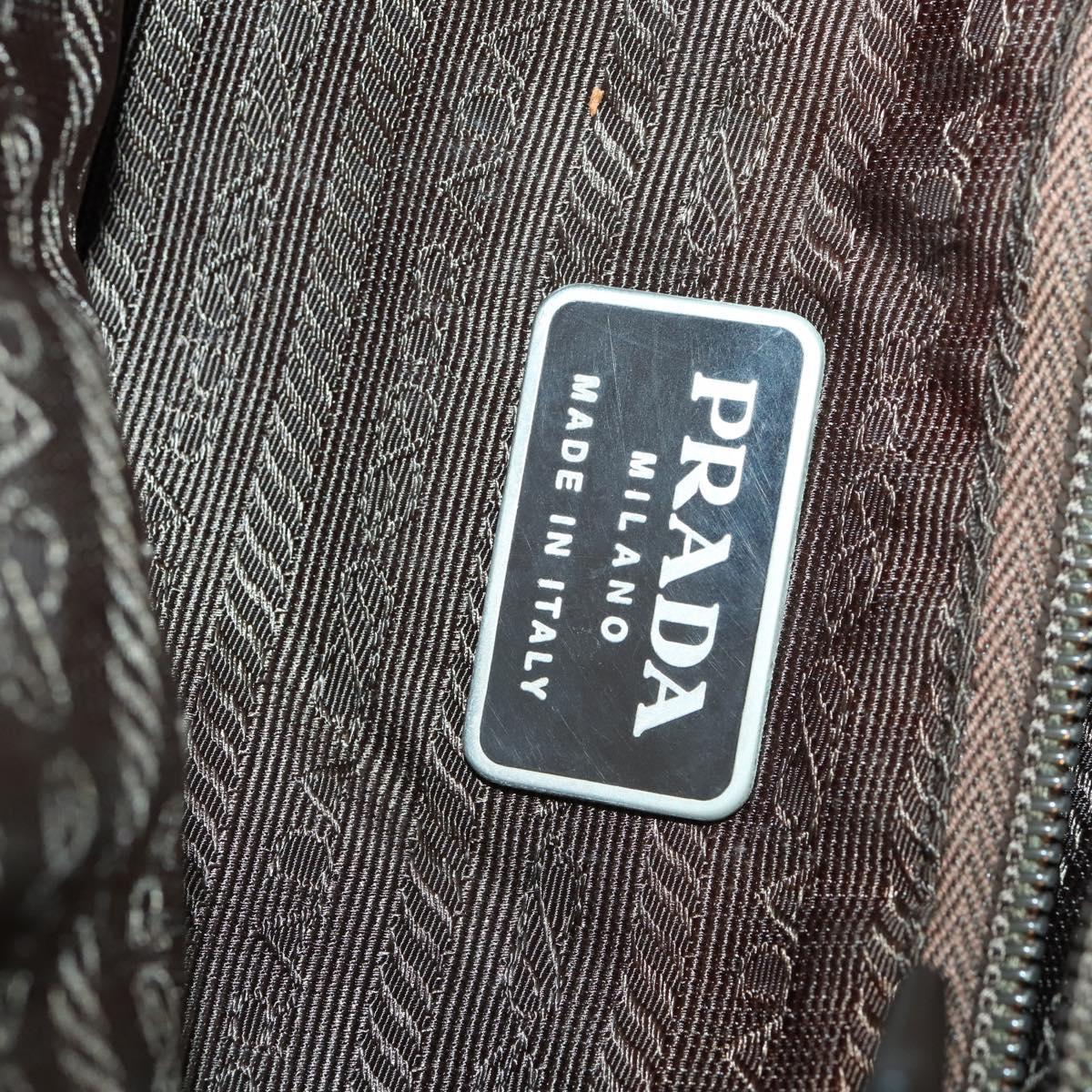 PRADA Backpack Nylon Green Silver Auth 165488