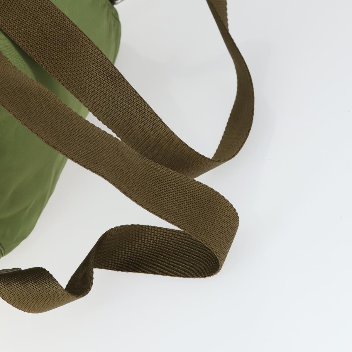 PRADA Backpack Nylon Green Silver Auth 165488
