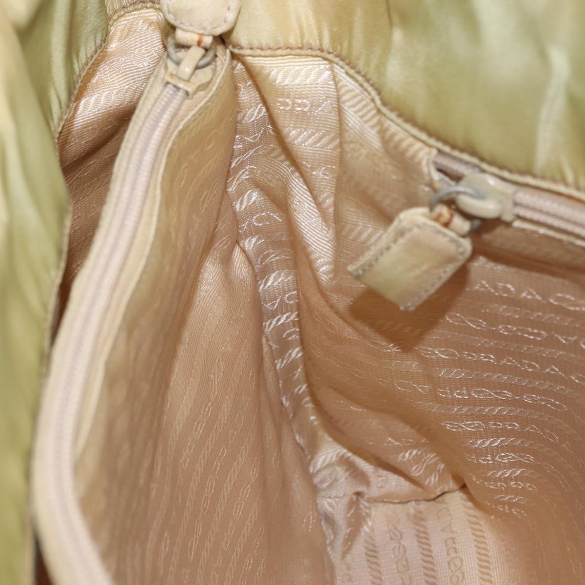 PRADA Tote Bag Nylon Ivory Auth 165498