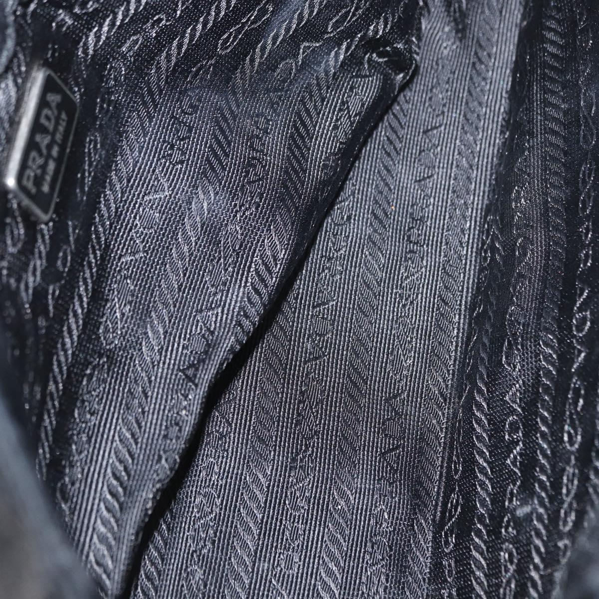 PRADA Pouch Nylon Black Auth 165499