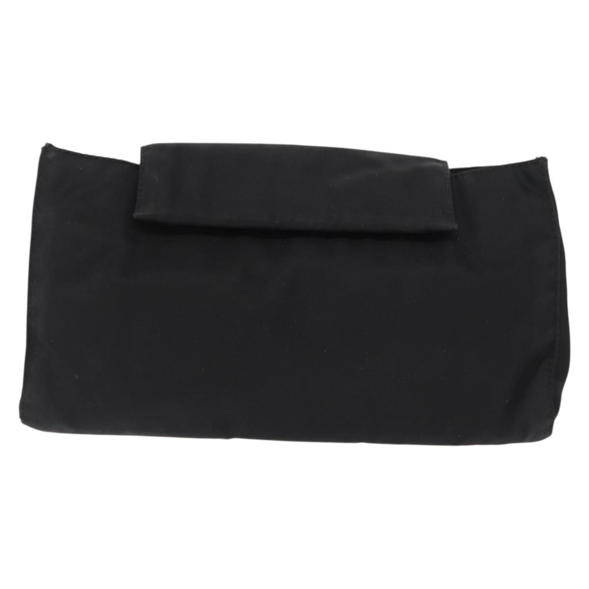 PRADA Pouch Nylon Black Auth 165499