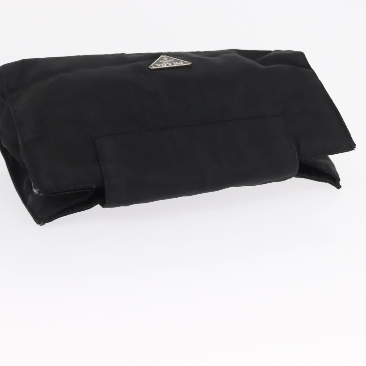 PRADA Pouch Nylon Black Auth 165499