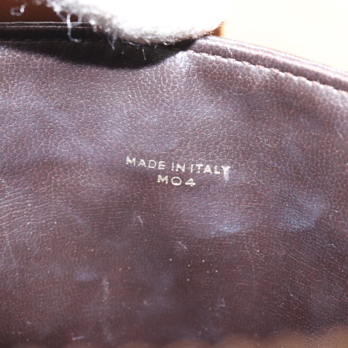 CELINE Macadam Canvas Shoulder Bag PVC Beige Gold Auth 165501