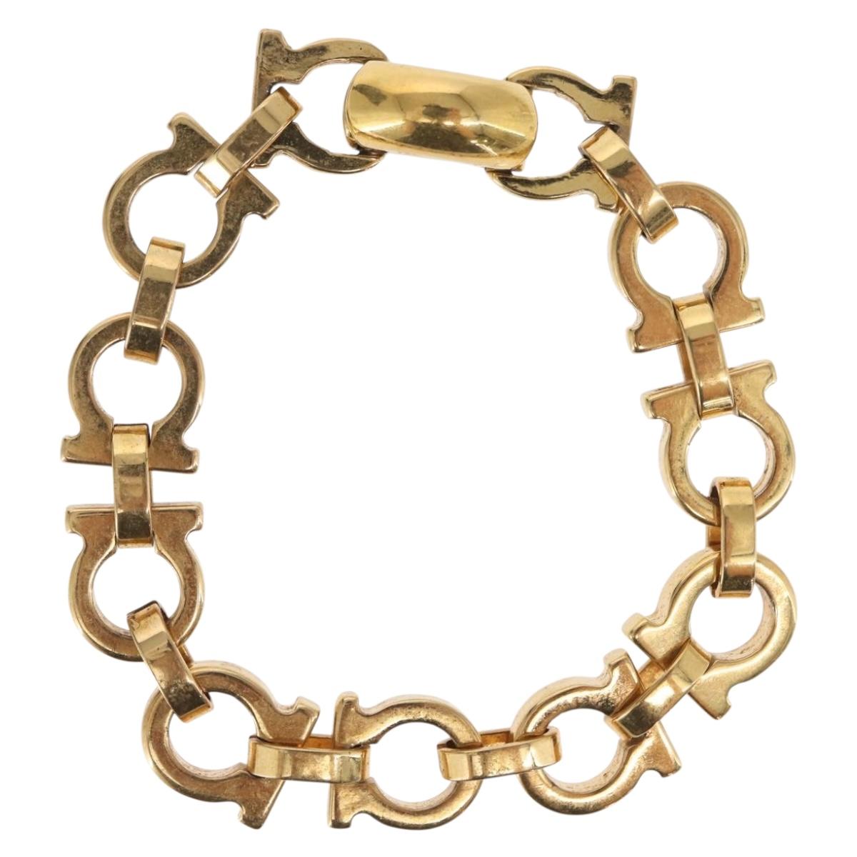 Salvatore Ferragamo Bracelet metal Gold Auth 165508