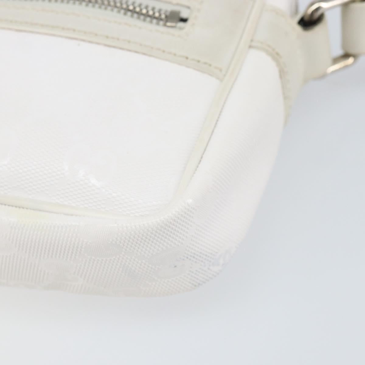 GUCCI GG Implementation Shoulder Bag White 201447 Auth 165541