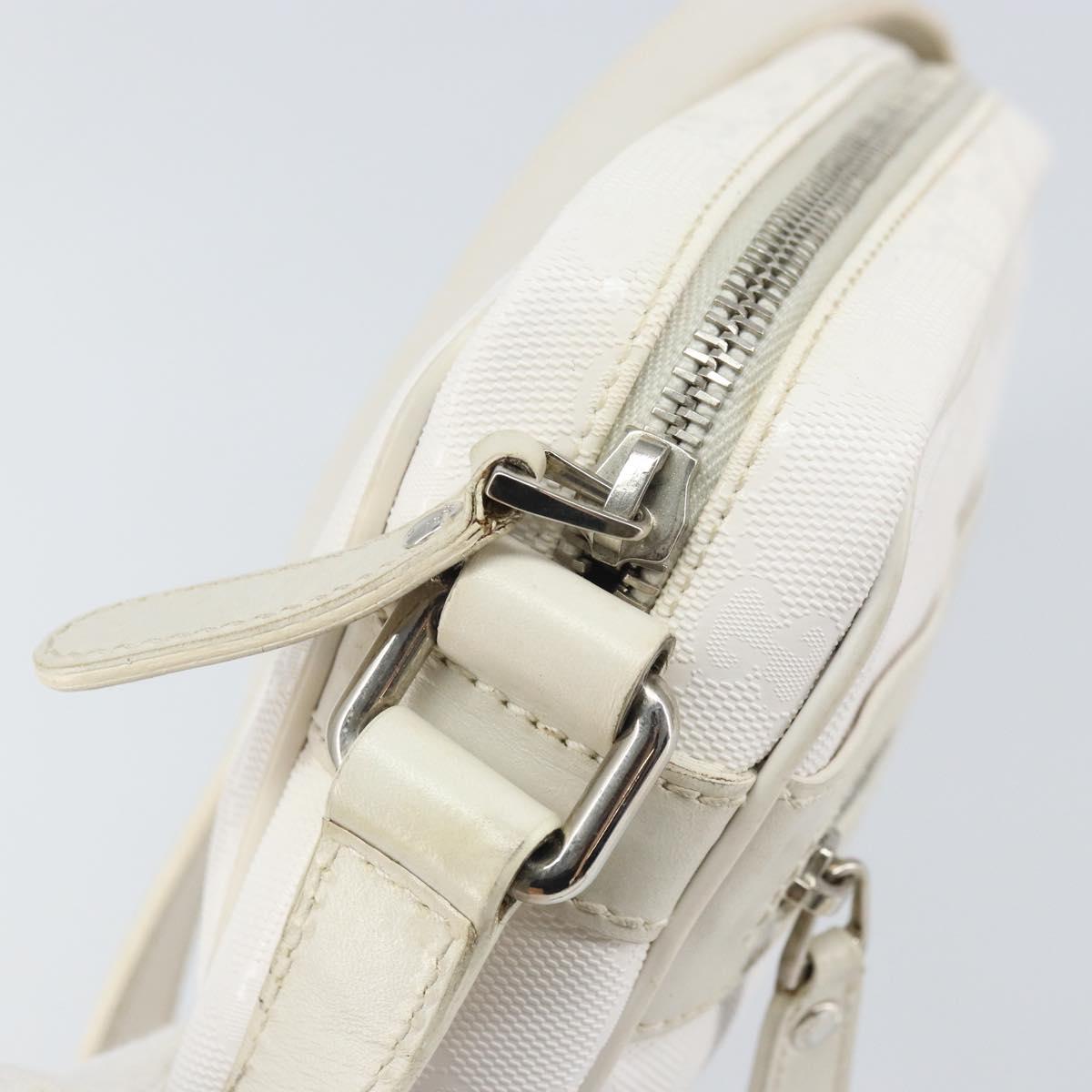 GUCCI GG Implementation Shoulder Bag White 201447 Auth 165541