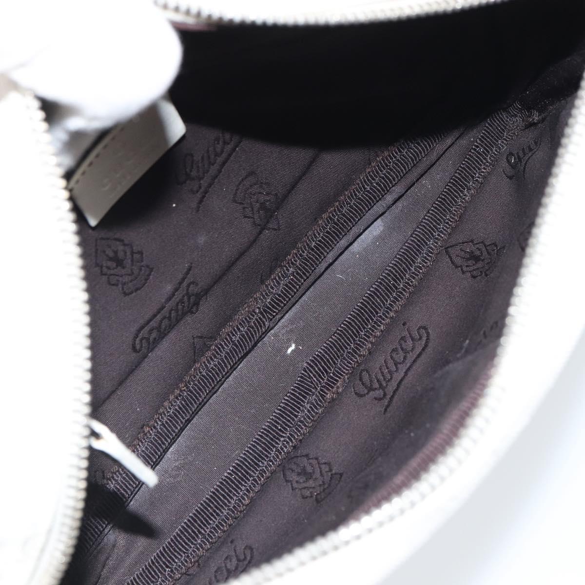 GUCCI GG Implementation Shoulder Bag White 201447 Auth 165541