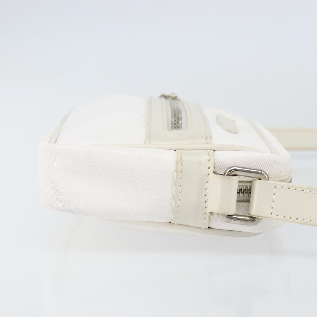 GUCCI GG Implementation Shoulder Bag White 201447 Auth 165541