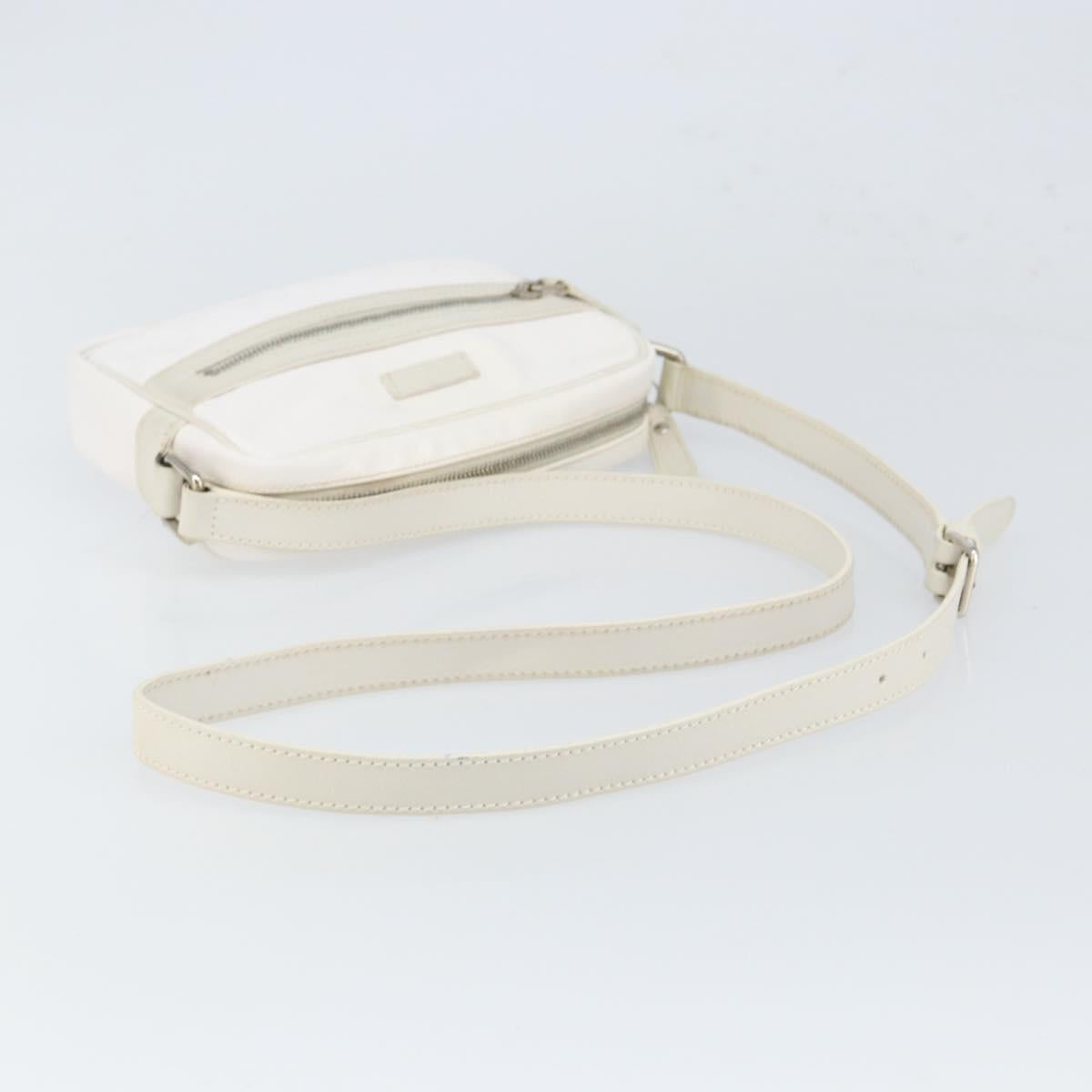 GUCCI GG Implementation Shoulder Bag White 201447 Auth 165541