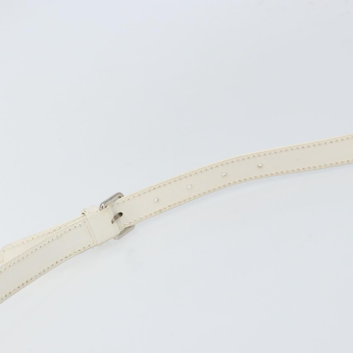 GUCCI GG Implementation Shoulder Bag White 201447 Auth 165541